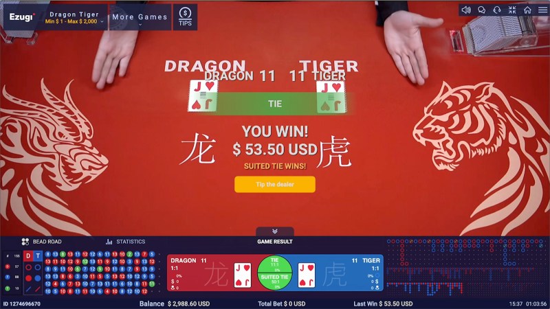 Bí quyết hay khi chơi trò Rồng Hổ online